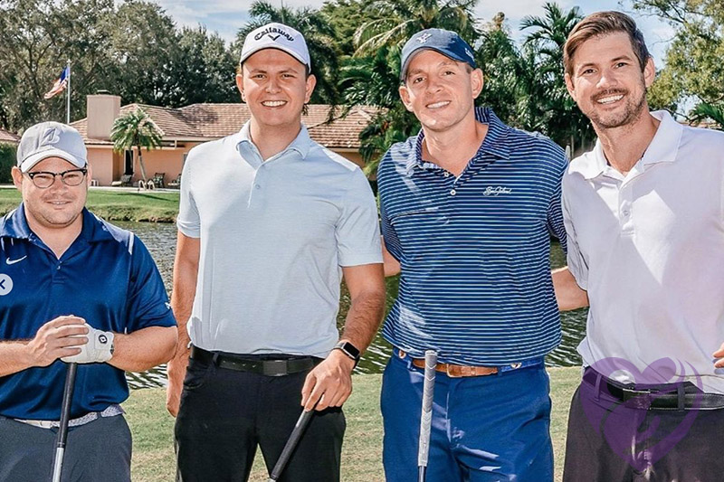 Shot of people on a golf course