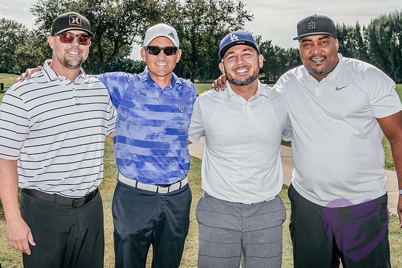 Shot of people on a golf course