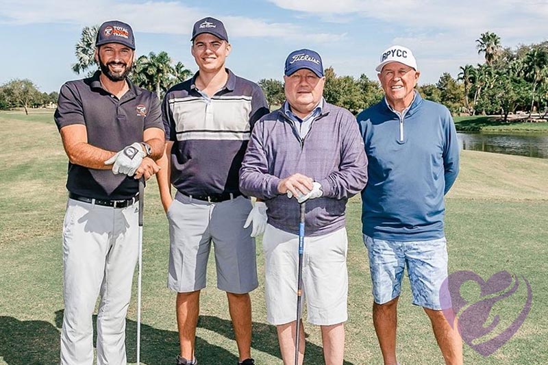 Shot of people on a golf course